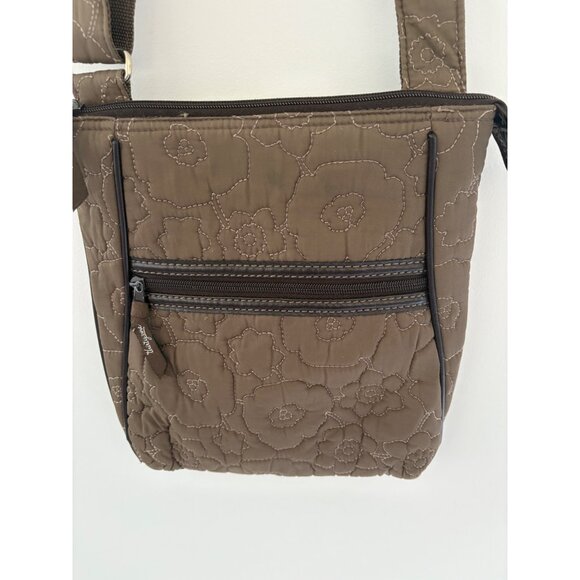 Thirty-One‎ Brown Quilted Crossbody Bag W Adjustable Strap & Front Zipper Pocket - Picture 2 of 16
